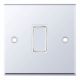 1G 2W SWITCH P/CHR WHI