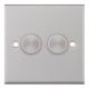 2G 2W LED DIMMER SATIN CHROME