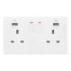2 GANG SWITCHED SOCKET W/2XUSB