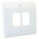 2 MOD GRID FACEPLATE - WHITE