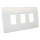 3 MOD GRID FACEPLATE - WHITE