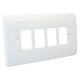 4 MOD GRID FACEPLATE - WHITE