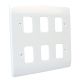 6 MOD GRID FACEPLATE - WHITE